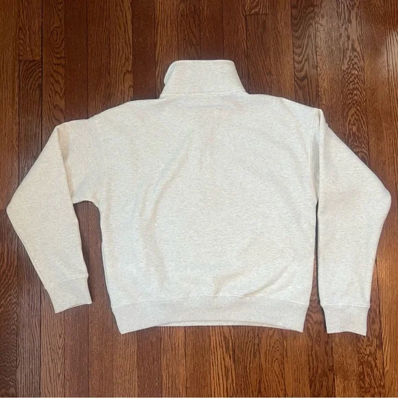 Fabletics Women's Cream Half-Zip Sweatshirt - Picture 5 of 9